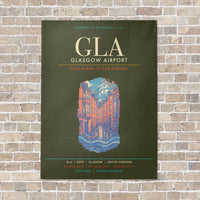 Thumbnail for Glasgow Airport GLA - Canvas Framed - Green Army