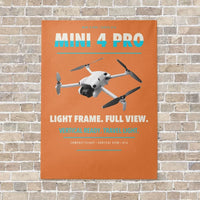 Thumbnail for DJI Mini 4 Pro vertical canvas print - no frame - orange background