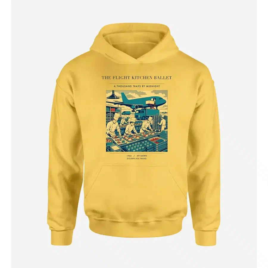 VINTAGE G4374 - The Flight Kitchen Ballet - Premium Hoodie design on yellow premium