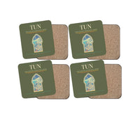 Thumbnail for Tunis-Carthage International Airport (TUN) design on green army 4 pieces set coaster