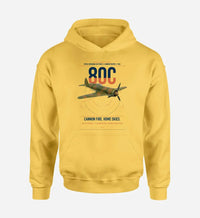 Thumbnail for IAR 80C design on yellow double-side hoodie, single-side print