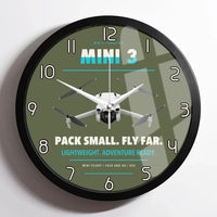Thumbnail for DJI Mini 3 design on green army framed wall clock