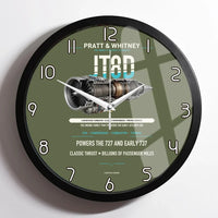 Thumbnail for JT8D design on green army framed wall clock