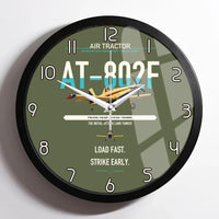 Thumbnail for Air Tractor AT-802F design on green army framed wall clock