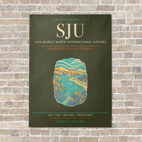 Thumbnail for Luis Munoz Marin International Airport San Juan SJU - Canvas Framed - Green Army