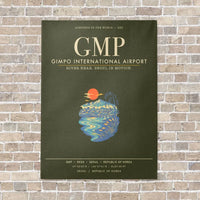 Thumbnail for Gimpo International Airport GMP - Canvas Framed - Green Army