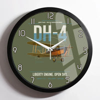 Thumbnail for Airco DH-4 Liberty Plane design on green army framed wall clock