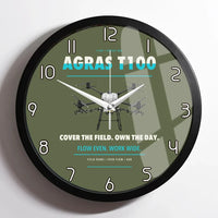Thumbnail for DJI Agras T100 design on green army framed wall clock