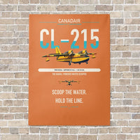 Thumbnail for Canadair CL-215 vertical canvas print - no frame - orange background