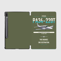 Thumbnail for Piper PA-34-220T Seneca V design on green army samsung tablet tablet case