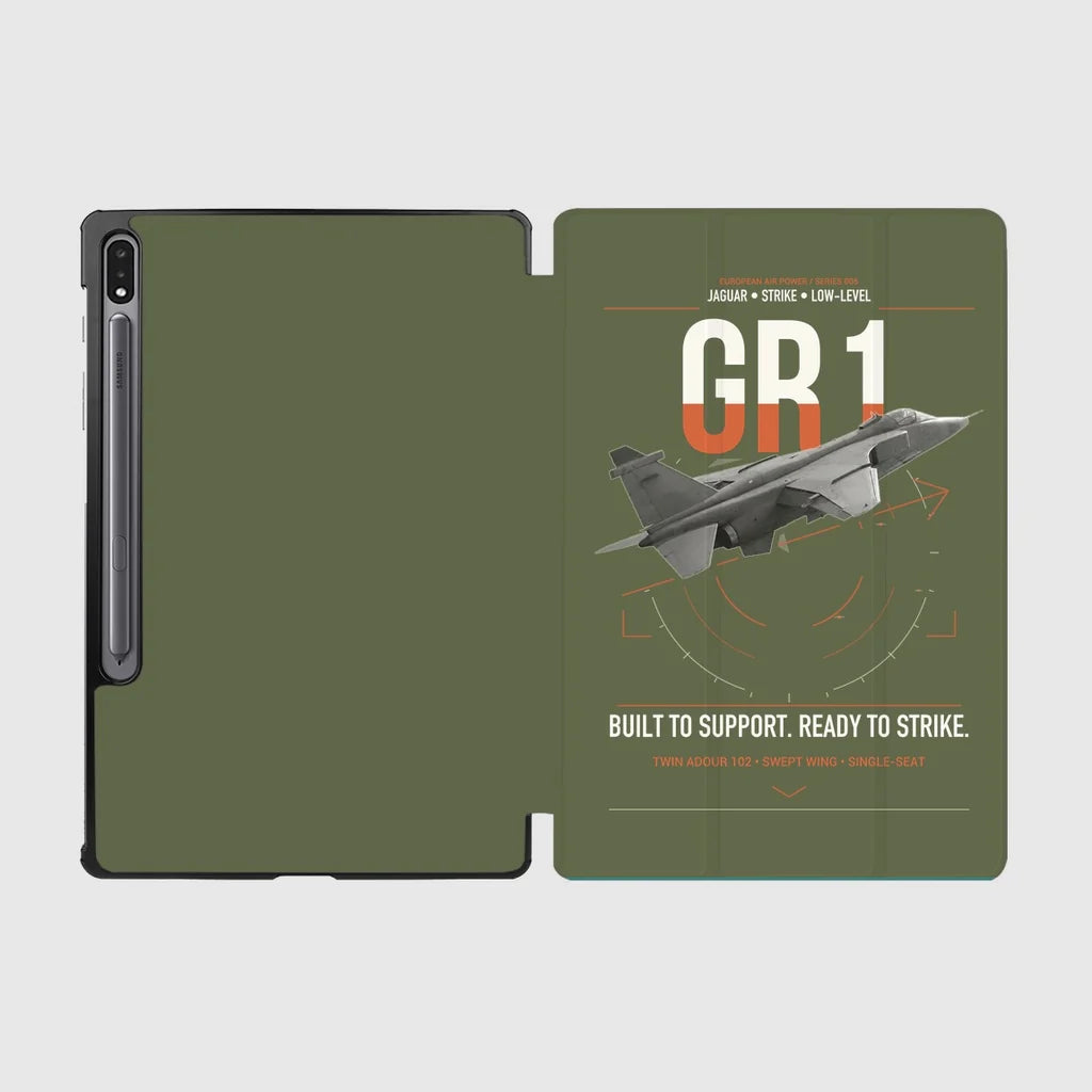 SEPECAT Jaguar GR1 design on green army samsung tablet tablet case