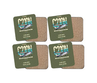 Thumbnail for Cessna T210N Centurion design on green army 4 pieces set coaster