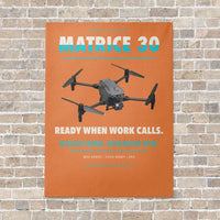 Thumbnail for DJI Matrice 30 vertical canvas print - no frame - orange background