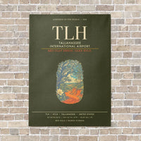 Thumbnail for Tallahassee International Airport TLH - Canvas Framed - Green Army