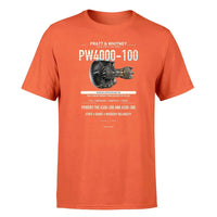 Thumbnail for PW4000-100 design on orange single side