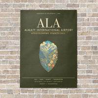 Thumbnail for Almaty International Airport ALA - Canvas Framed - Green Army