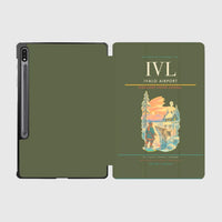 Thumbnail for Ivalo Airport (IVL) design on green army samsung tablet tablet case