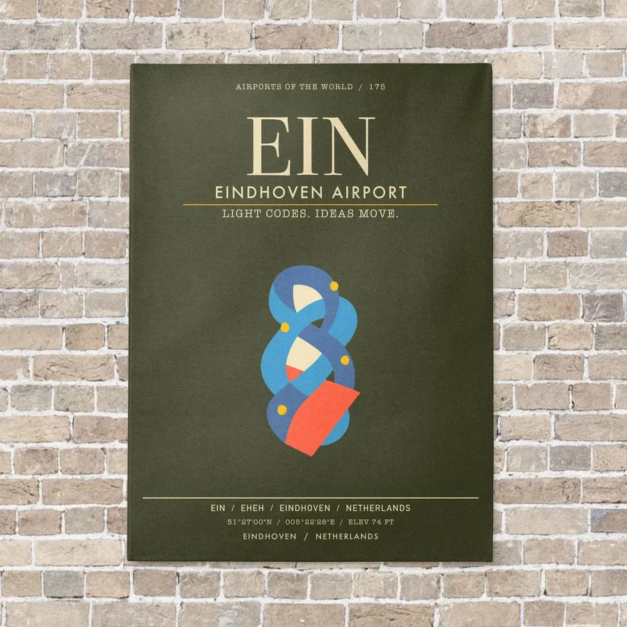 Eindhoven Airport EIN - Canvas Framed - Green Army