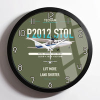 Thumbnail for Tecnam P2012 STOL design on green army framed wall clock
