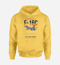 Thumbnail for F-16C FIGHTING FALCON design on yellow hoodie single side