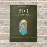 Thumbnail for Bilbao Airport BIO - Canvas Framed - Green Army