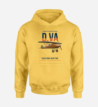 Thumbnail for Albatros D.Va design on yellow double-side hoodie, single-side print