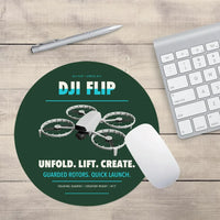 Thumbnail for DJI Flip design on dark green round mouse pad