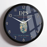 Thumbnail for I Gusti Ngurah Rai International Airport Bali DPS - Subak Sea-Gate Rhythm Wall-Clock Framed - Navy Blue
