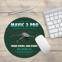 Thumbnail for DJI Mavic 3 Pro design on dark green round mouse pad