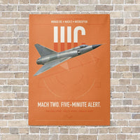 Thumbnail for Dassault Mirage IIIC vertical canvas print - no frame - orange background