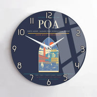 Thumbnail for Porto Alegre - Salgado Filho International Airport POA Wall-Clock No-Frame - Navy Blue