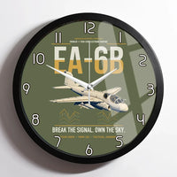 Thumbnail for EA-6B Prowler design on green army framed wall clock