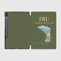 Thumbnail for Manas International Airport (FRU) design on green army samsung tablet tablet case