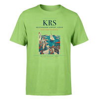 Thumbnail for Kristiansand Airport, Kjevik (KRS) T-Shirt single-side front print in Light Green | kristiansand-airport-kjevik-krs-double-side-t-shirt