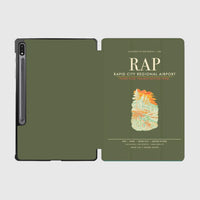 Thumbnail for Rapid City Regional Airport (RAP) design on green army samsung tablet tablet case
