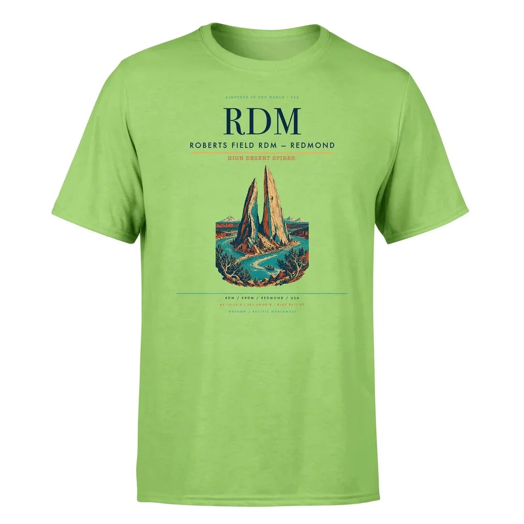 Roberts Field (RDM) T-Shirt single-side front print in Light Green | roberts-field-rdm-double-side-t-shirt