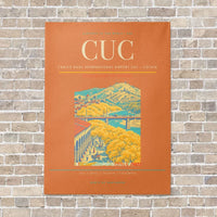 Thumbnail for Camilo Daza International Airport CUC — Cúcuta vertical canvas print - no frame - orange background
