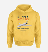 Thumbnail for E-11A BACN design on yellow double-side hoodie, single-side print