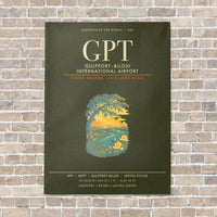 Thumbnail for GulfportBiloxi International Airport GPT - Canvas Framed - Green Army