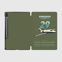 Thumbnail for Bombardier Learjet 29 design on green army samsung tablet tablet case