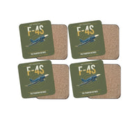 Thumbnail for F-4S Phantom II design on green army 4 pieces set coaster
