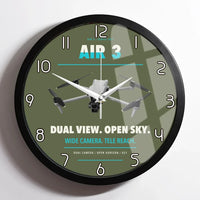 Thumbnail for DJI Air 3 design on green army framed wall clock