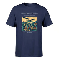 Thumbnail for VINTAGE G4446 - The Oyster Farm Rounds - Premium T-Shirt design on navyblue premium t shirt
