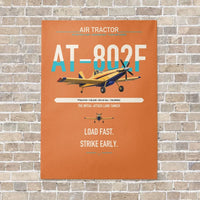 Thumbnail for Air Tractor AT-802F vertical canvas print - no frame - orange background