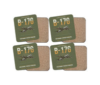 Thumbnail for B-17G Flying Fortress design on green army 4 pieces set coaster