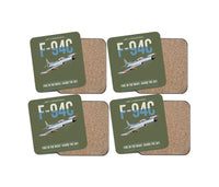 Thumbnail for F-94C Starfire design on green army 4 pieces set coaster
