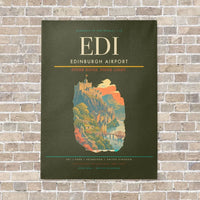 Thumbnail for Edinburgh Airport EDI - Canvas Framed - Green Army