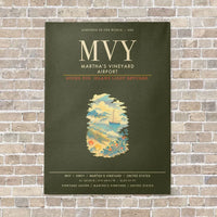 Thumbnail for Martha's Vineyard Airport MVY - Canvas Framed - Green Army