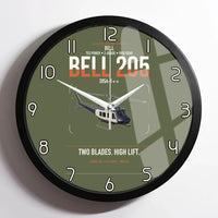 Thumbnail for Bell 205A-1++ design on green army framed wall clock