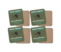 Thumbnail for Inspired Flight IF800 Tomcat design on green army 4 pieces set coaster